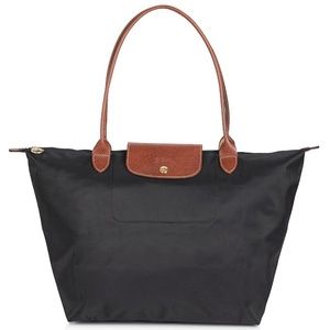 Longchamp Le Pliage Large Shoulder Bag in Black